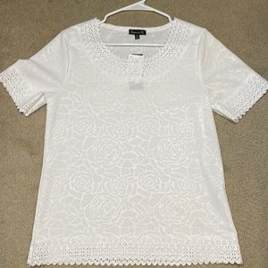 White shirt with floral print